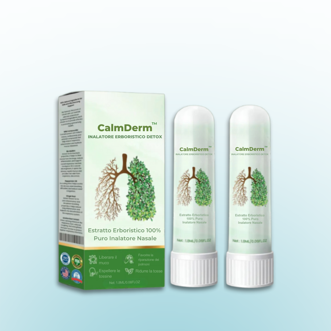 CalmDerm™ Inalatore Detox per Polmoni | 97% di tossine in meno – respira liberamente in soli 15 minuti!