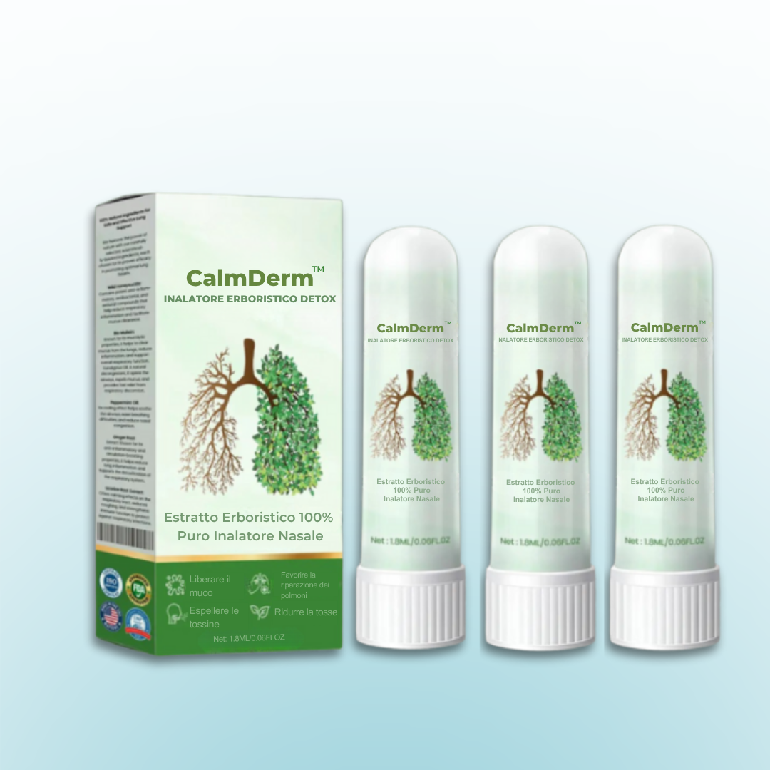 CalmDerm™ Inalatore Detox per Polmoni | 97% di tossine in meno – respira liberamente in soli 15 minuti!